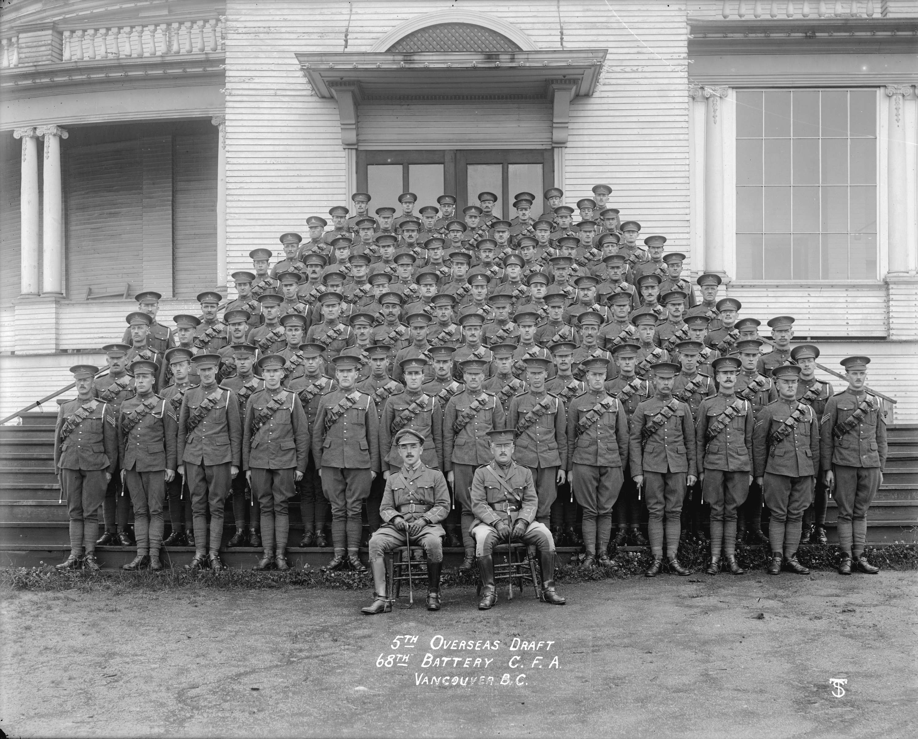 5th Overseas Draft 68th Battery C.F.A. Vancouver, B.C., Oct. 1916.jpg