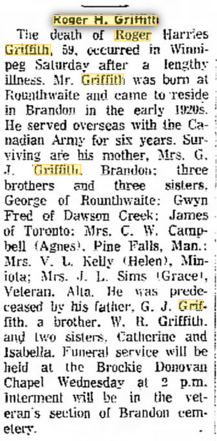 roger harries griffith obit brandon sun 24 may 1966.png