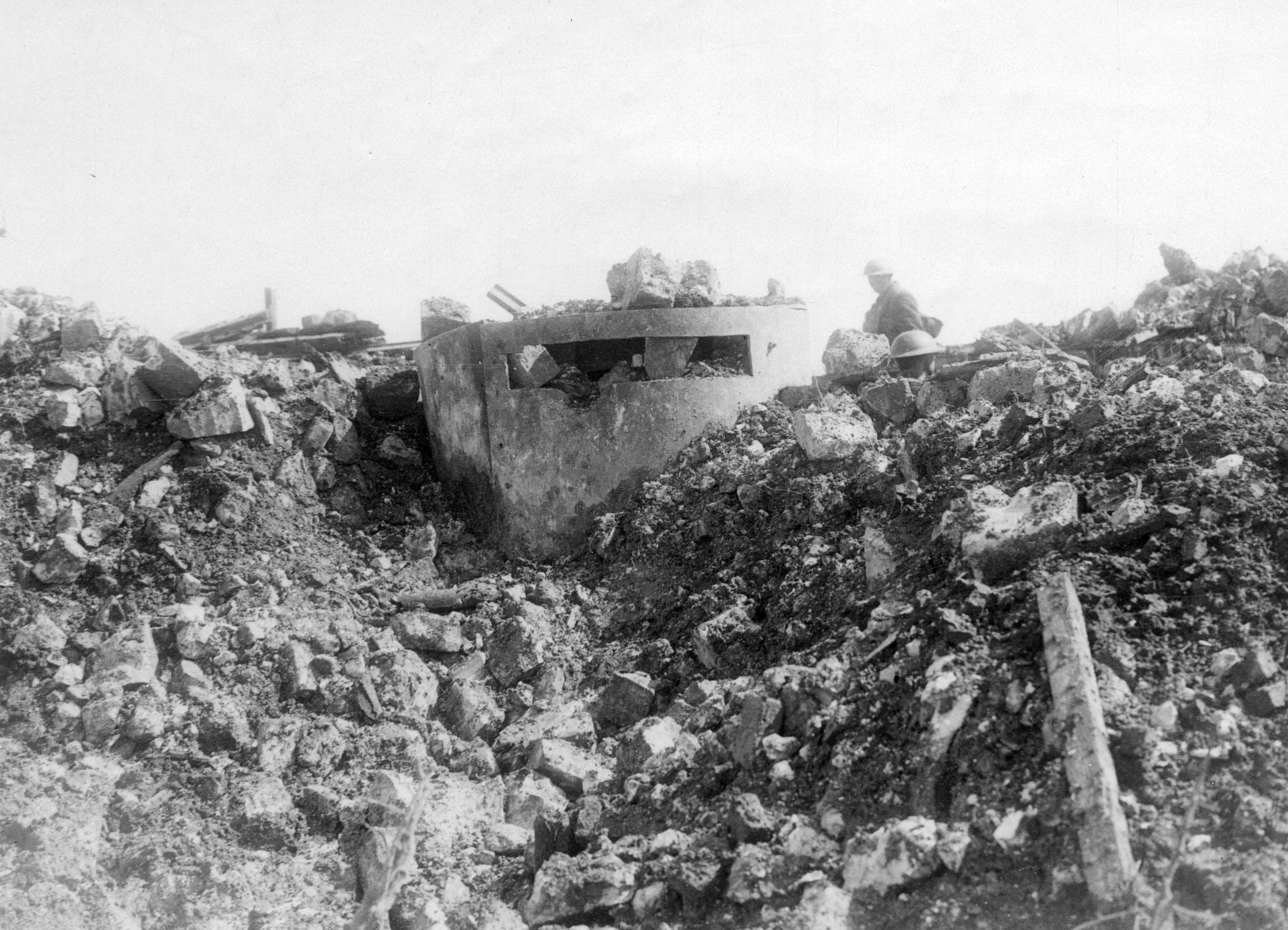 The taking of Vimy Ridge. A German machine gun emplacement in the village of Thelus.jpg