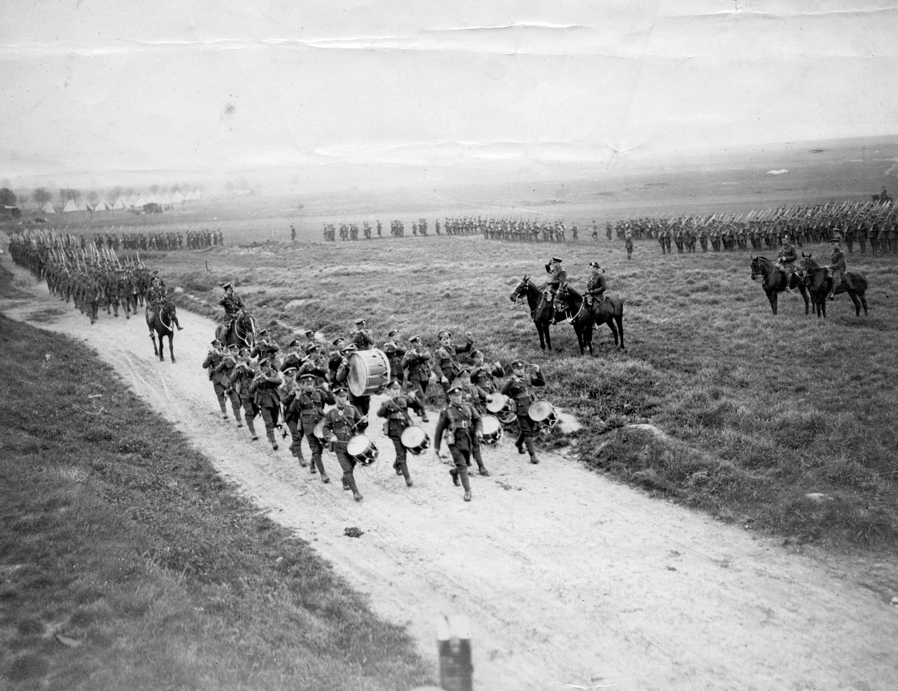 7th Battalion, Canadian Infantry C.E.F. on inspection parade.jpg