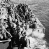 Infantrymen of The Queen's Own Cameron Highlanders of Canada going ashore during Operation JUBILEE, the raid on Dieppe, France, 19 August 1942.