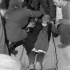 Major P.K. Tisdale treating a wounded Italian woman at the Advanced Dressing Station of No.4 Canadian Field Ambulance, Royal Canadian Army Medical Corps (R.C.A.M.C.)., San Vito di Ortona, Italy, 15 January 1944.