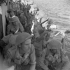 Personnel of Le Royal 22e Régiment getting ready for disembarkation, Villapiana, Italy, 16 September 1943.