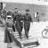 Personnel of the 5th Canadian Armoured Division who survived the sinking of S.S. Santa Elena disembarking at Naples, Italy,  8 November 1943.