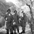 Canadian personnel of the First Special Service Force awaiting medical evacuation, near Venafro, Italy, January 1944.