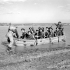 Infantrymen of The Royal 22e Regiment training in a collapsible canvas boat near Cattolica, Italy, 24 November 1944.