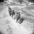 Unidentified Canadian infantrymen advancing towards Melfa, Italy, 23 May 1944.
