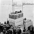 A Landing Craft Tank (LCT) bringing casualties out to H.M.C.S. PRINCE DAVID from the Normandy beachhead, France, 6 June 1944.
