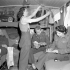 Entertainers of the  Entertainments National Service Association (ENSA) “Rise And Shine” show in their caravan, Ortona, Italy, 3 February 1944.
