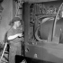 Generator providing electricity for the press printing the first issue of the Maple Leaf newspaper, Caen, France, 28 July 1944.