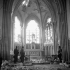 Unidentified infantrymen of the 9th Canadian Infantry Brigade inside a church, Carpiquet, France, 12 July 1944.