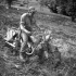 An unidentified Canadian despatch rider near Campobasso, Italy, October 1943.