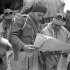 Captain Duncan Morrison and Regimental Sergeant-Major F.R. Prevost, both of The Ontario Regiment, consulting a map en route to Atessa, Italy, 21 February 1944.