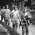 Infantrymen of The 48th Highlanders of Canada advancing towards the Gothic Line near the Foglio River, Italy, 1944.