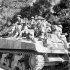 Infantrymen of the West Nova Scotia Regiment riding on a Sherman tank of the Calgary Regiment during the advance from Villapiano to Potenza, Italy, 18 September 1943.