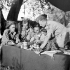 Unidentified officers of the Royal 22e Régiment reviewing plans during the advance on Busso, Italy, October 1943.