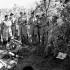 Brigadier Murphy, 1st Canadian Armoured Brigade, visiting the Forward Headquarters of the Calgary Regiment to make rush plans to cut off German paratroops withdrawing from Aquino, Italy, 23 May 1944.