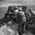 Gun crew with their 17-pounder anti-tank gun of the 57th Battery, 1st Anti-Tank Regiment, Royal Canadian Artillery (R.C.A.), near Campobasso, Italy, 25 October 1943.