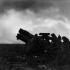 "Zero Hour" - Study of a 6in. Howitzer operating on a barrage. Photographer Captain James Francis "Frank" Hurley.